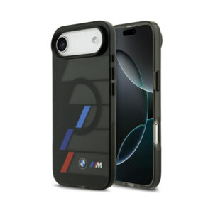 Coque iPhone Air BMW M IML Metal Buttons Tricolor Lines MagSafe noire
