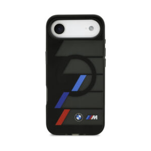 Coque iPhone Air BMW M IML Metal Buttons Tricolor Lines MagSafe noire — visuel 3