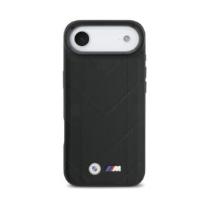 Coque iPhone Air BMW M Quilted Logo MagSafe noire — visuel 3