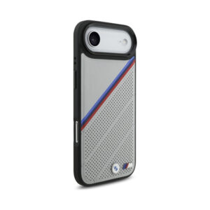 Coque iPhone Air BMW M Tricolor Metal Logo MagSafe grise — visuel 4