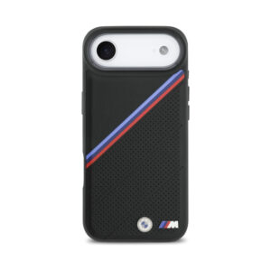 Coque iPhone Air BMW M Tricolor Metal Logo MagSafe noire — visuel 3