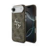 Coque iPhone Air Guess 4G Big 4G Classic Logo brune et argentée