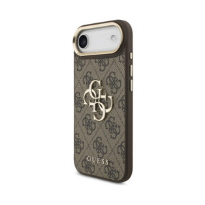 Coque iPhone Air Guess 4G Big 4G Classic Logo brune et dorée — visuel 2