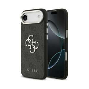 Coque iPhone Air Guess 4G Big 4G Classic Logo noire et argentée