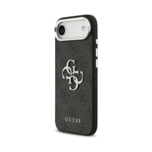 Coque iPhone Air Guess 4G Big 4G Classic Logo noire et argentée — visuel 2