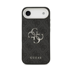 Coque iPhone Air Guess 4G Big 4G Classic Logo noire et argentée — visuel 3