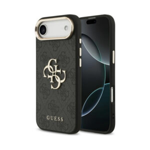 Coque iPhone Air Guess 4G Big 4G Classic Logo noire et dorée