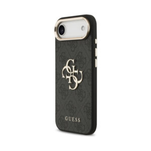 Coque iPhone Air Guess 4G Big 4G Classic Logo noire et dorée — visuel 2