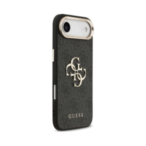 Coque iPhone Air Guess 4G Big 4G Classic Logo noire et dorée — visuel 4