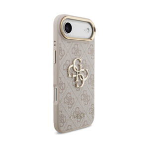 Coque iPhone Air Guess 4G Big 4G Classic Logo rose et dorée — visuel 4