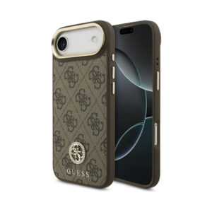 Coque iPhone Air Guess 4G Strass Logo MagSafe brune