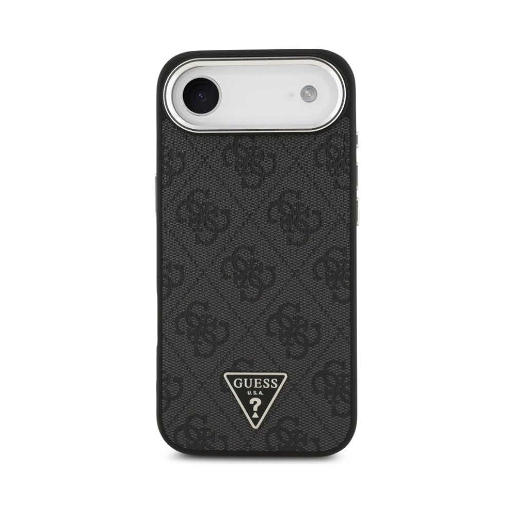 Coque iPhone Air Guess 4G Triangle Logo MagSafe noire — visuel 3