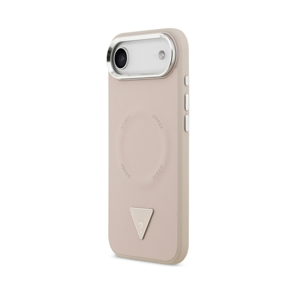 Coque iPhone Air Guess Triangle Logo MagSafe rose — visuel 2