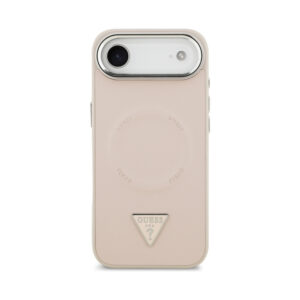 Coque iPhone Air Guess Triangle Logo MagSafe rose — visuel 3