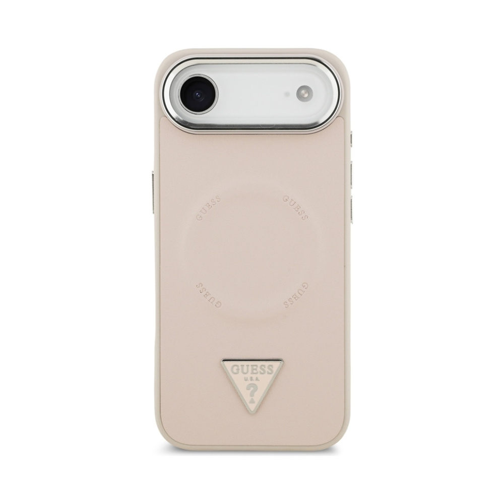 Coque iPhone Air Guess Triangle Logo MagSafe rose — visuel 3