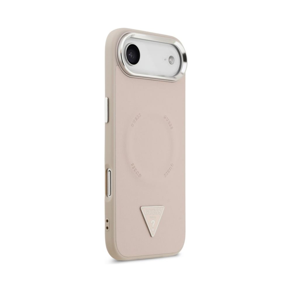 Coque iPhone Air Guess Triangle Logo MagSafe rose — visuel 4