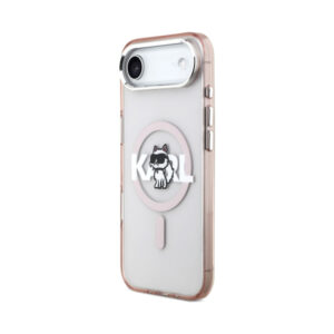 Coque iPhone Air Karl Lagerfeld IML Choupette Sketch Logo MagSafe rose — visuel 2