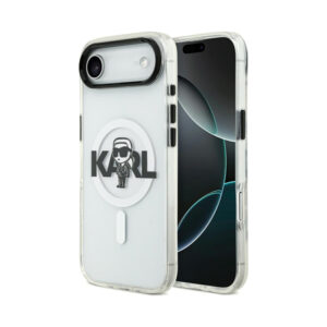 Coque iPhone Air Karl Lagerfeld IML Karl Sketch Logo MagSafe transparente