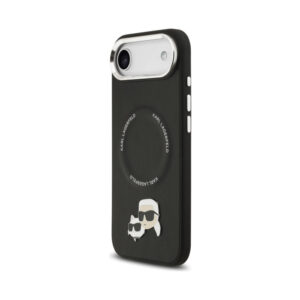 Coque iPhone Air Karl Lagerfeld Karl & Choupette Pins MagSafe noire — visuel 2