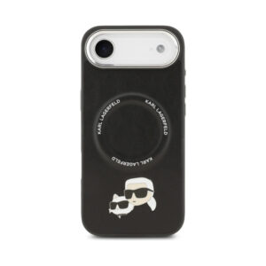 Coque iPhone Air Karl Lagerfeld Karl & Choupette Pins MagSafe noire — visuel 3