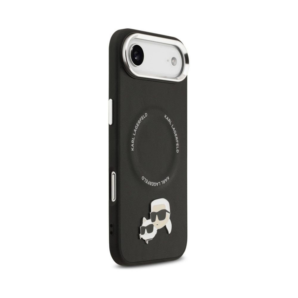 Coque iPhone Air Karl Lagerfeld Karl & Choupette Pins MagSafe noire — visuel 4