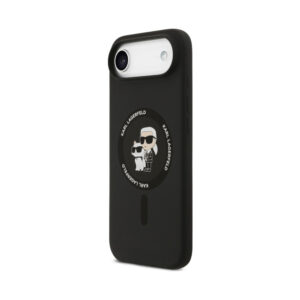 Coque iPhone Air Karl Lagerfeld Silicone Karl & Choupette Ring MagSafe noire — visuel 2