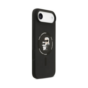 Coque iPhone Air Karl Lagerfeld Silicone Karl & Choupette Ring MagSafe noire — visuel 4