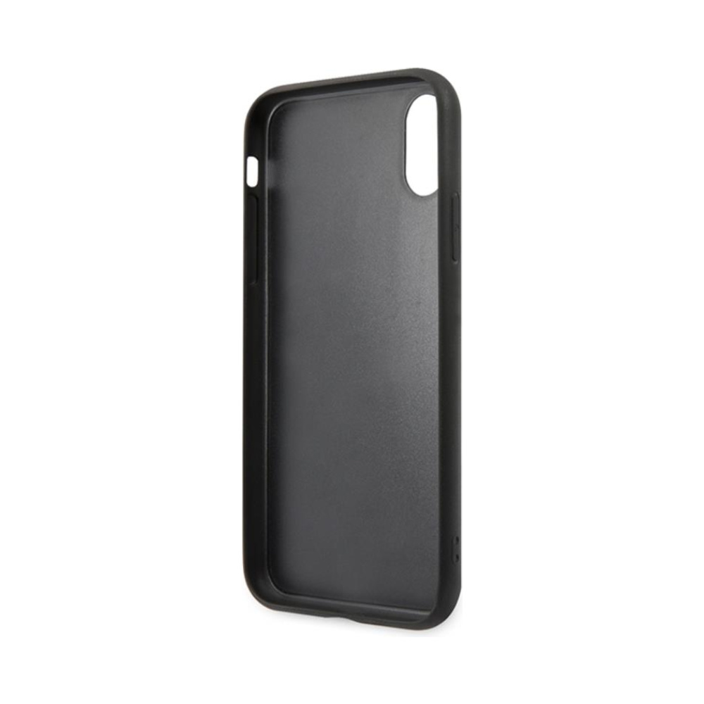 Coque iPhone Xs Karl Lagerfeld Saffiano Karl & Choupette Heads noire — visuel 4