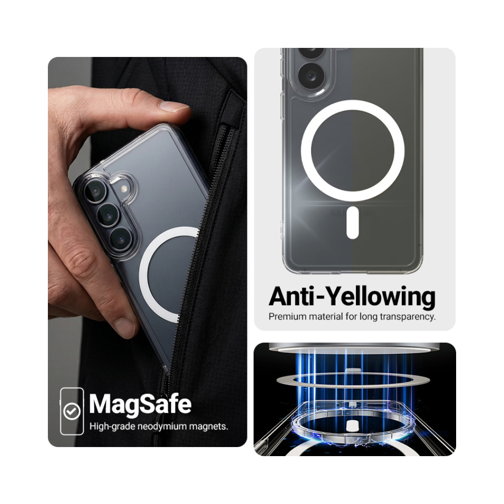 Coque Xiaomi 15T Hybrid Clear Magnetic Crong Transparent — visuel 3