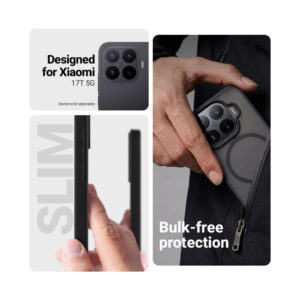 Coque Xiaomi 17T Hybrid Matte Magnetic Crong Noir — visuel 2