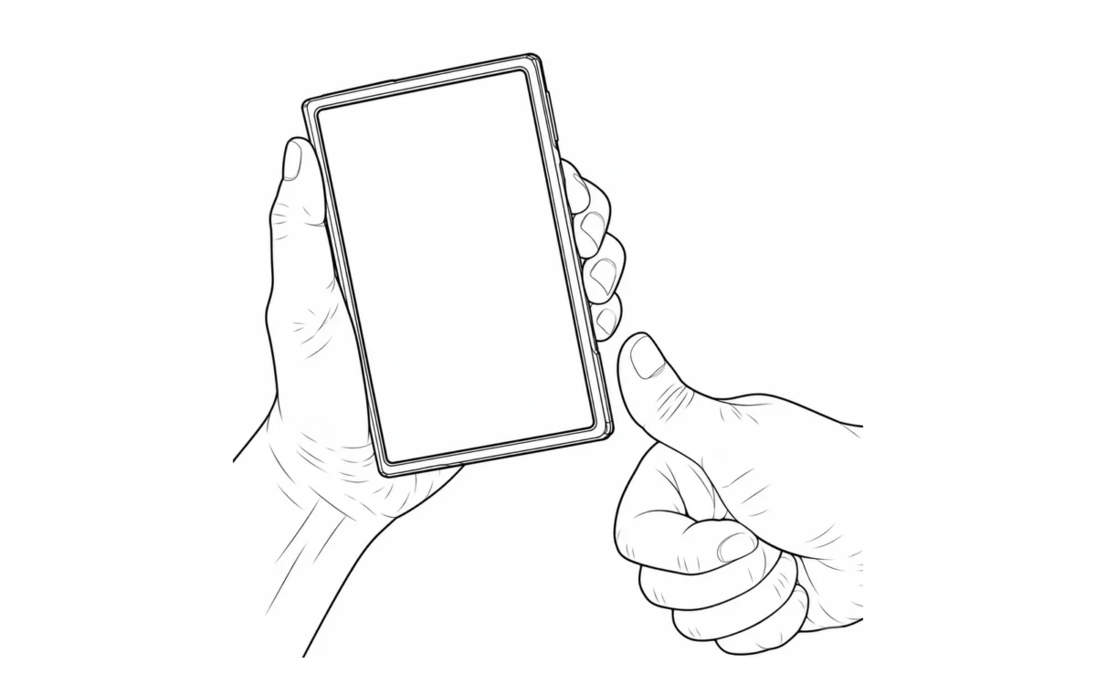 Façade avant de la coque Spigen en place sur le Galaxy Z Fold 8