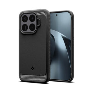 Coque Rugged Armor Spigen pour Xiaomi 17T Pro noir mat — visuel 2