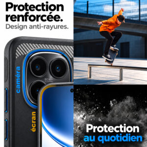 Coque Rugged Armor Spigen pour Xiaomi Redmi Note 15 Pro 5G noir mat — visuel 3