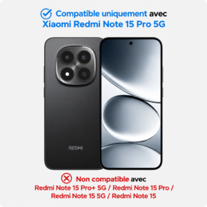 Coque Rugged Armor Spigen pour Xiaomi Redmi Note 15 Pro 5G noir mat — visuel 9