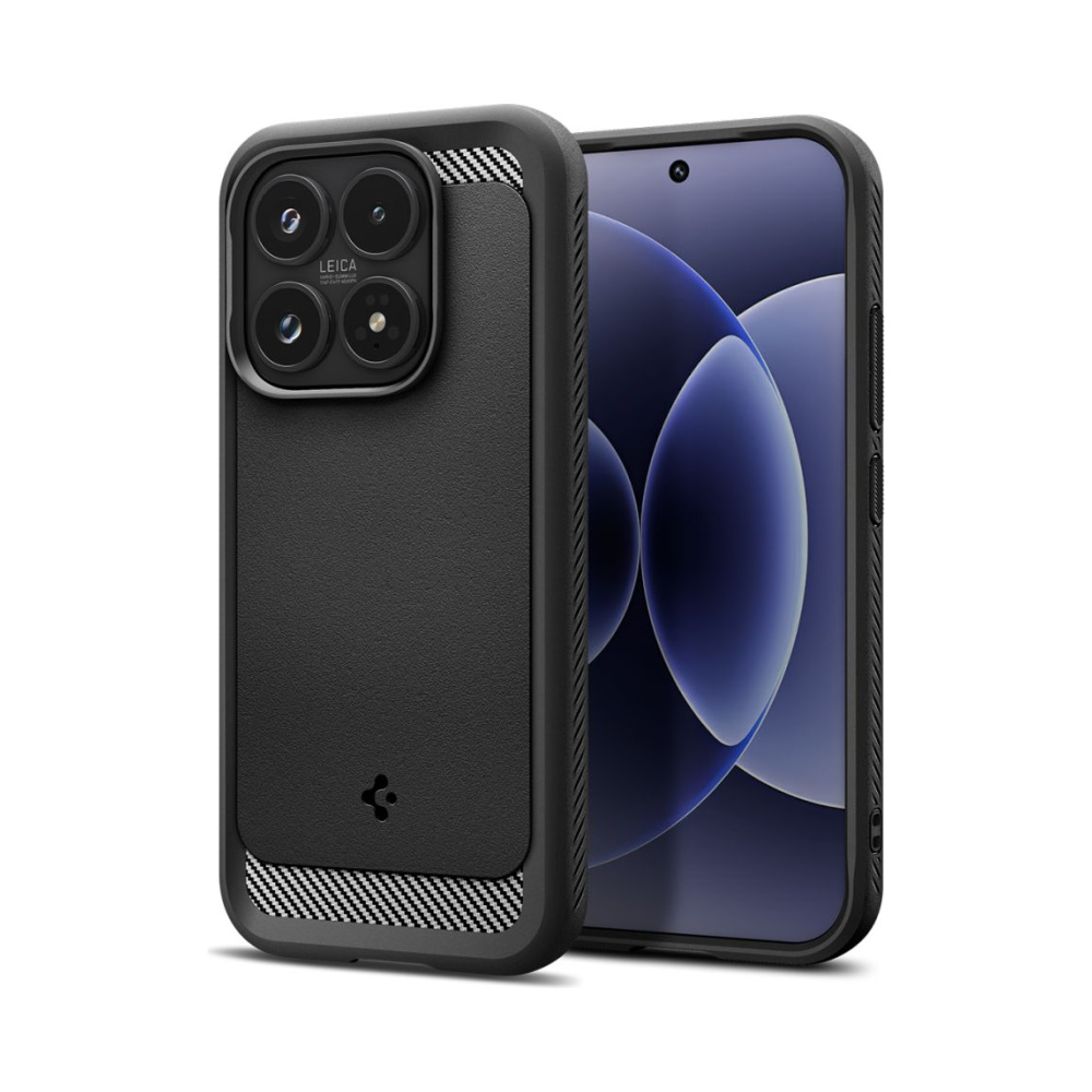 Coque Rugged Armor Spigen pour Xiaomi 17 noir mat