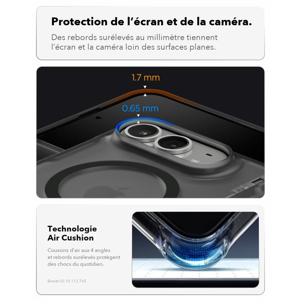 Coque iPhone Duo Spigen Ultra Hybrid Pro MagFit Noir givré — visuel 14