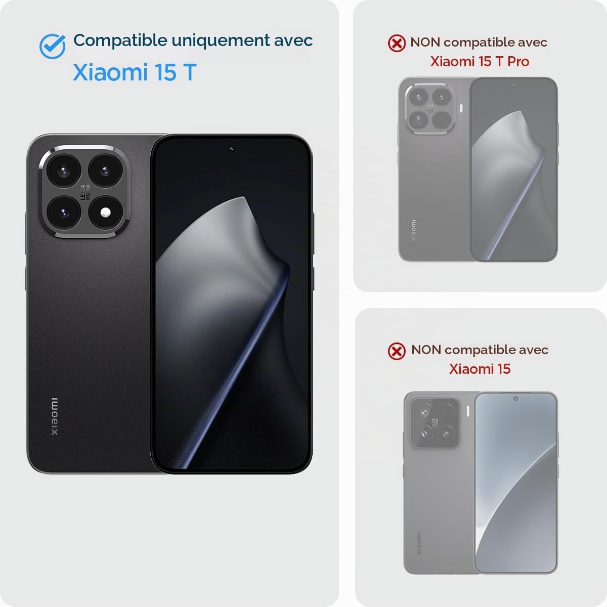 Coque Rugged Armor Spigen pour Xiaomi 15T noir mat — visuel 2