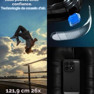 Coque Rugged Armor Spigen pour Xiaomi 15T noir mat — visuel 7