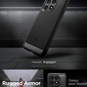 Coque Rugged Armor Spigen pour Xiaomi 15T noir mat — visuel 8