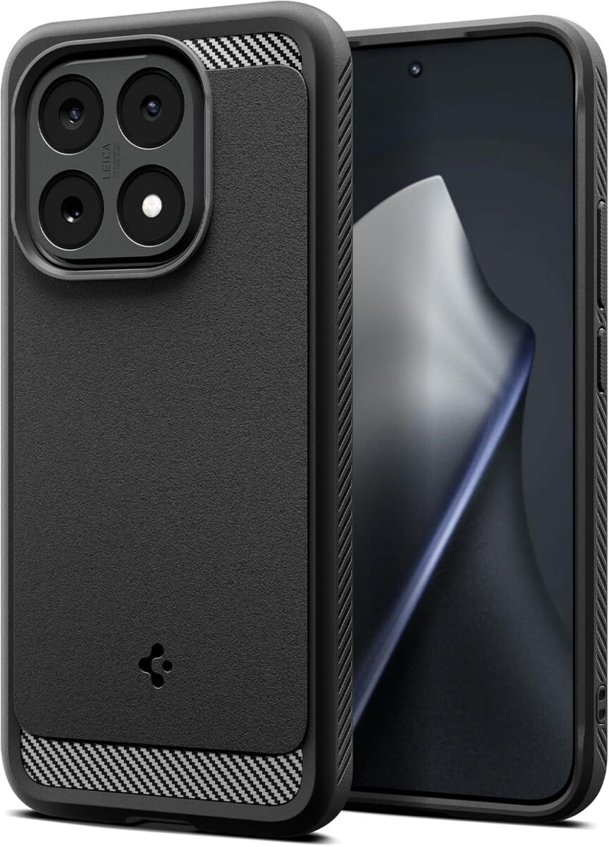 Coque Rugged Armor Spigen pour Xiaomi 15T noir mat