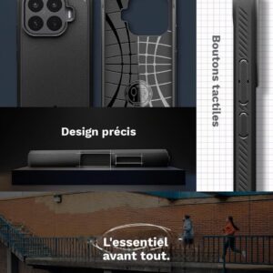Coque Rugged Armor Spigen pour Xiaomi 17T noir mat — visuel 3