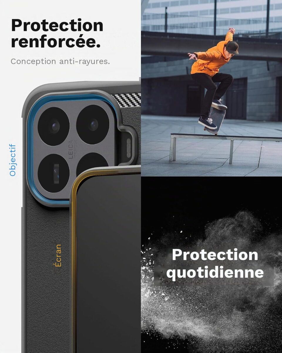 Coque Rugged Armor Spigen pour Xiaomi 17T noir mat — visuel 5