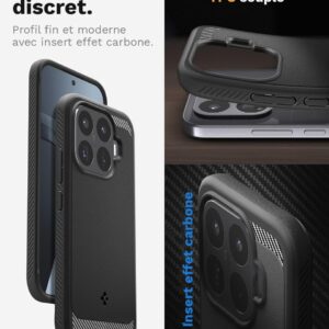 Coque Rugged Armor Spigen pour Xiaomi 17T noir mat — visuel 6