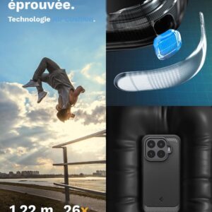 Coque Rugged Armor Spigen pour Xiaomi 17T noir mat — visuel 7