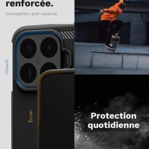 Coque Rugged Armor Spigen pour Xiaomi 17T Pro noir mat — visuel 6