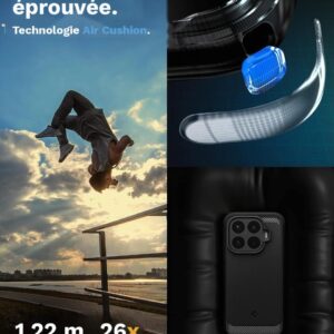 Coque Rugged Armor Spigen pour Xiaomi 17T Pro noir mat — visuel 8