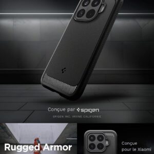 Coque Rugged Armor Spigen pour Xiaomi 17T Pro noir mat — visuel 9